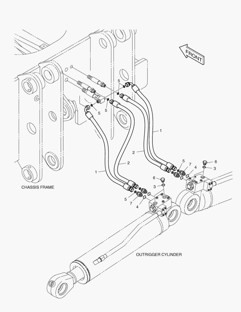 ТРУБОПРОВОД ЗАДНЕГО АУТРИГЕРА - ИНДИЯ