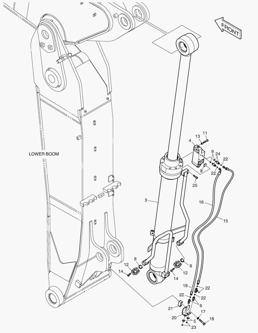 ТРУБОПРОВОД ШАРНИРНОЙ СТРЕЛЫ - ГИДРОЗАМОК