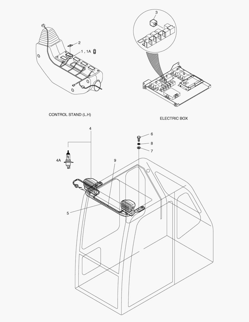 2-ЛАМПА В КАБИНЕ В СБОРЕ