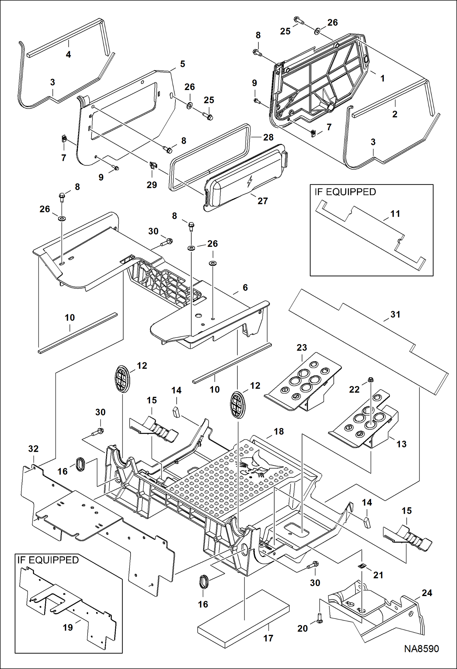 ПАНЕЛЬ (МЕТАЛЛИЧЕСКИЙ ПОЛ КУЗОВА) (МНОГОРЕЖИМНЫЙ ДЖОЙСТИК УПРАВЛЕНИЯ)
