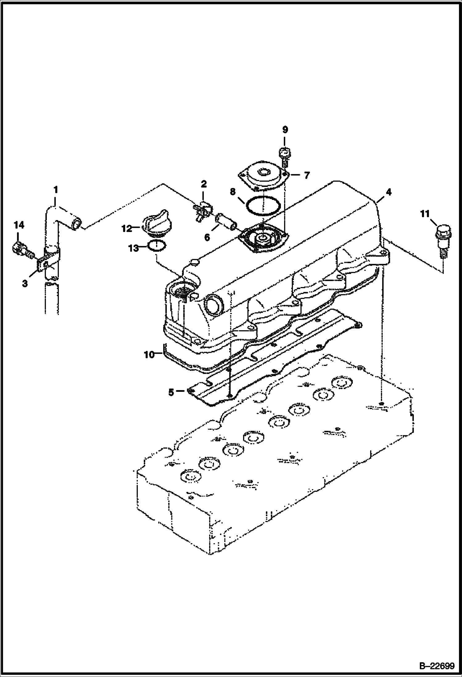 КРЫШКА КОРОМЫСЛА КЛАПАНА (KUBOTA - V2003TMDI - TIER II)