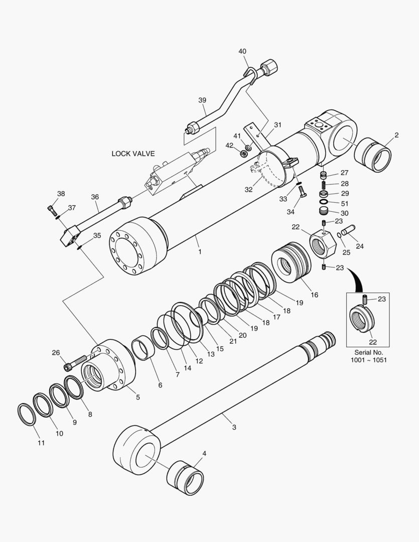 4410 ARM CYLINDER - LOCK VALVE [1001~1812]