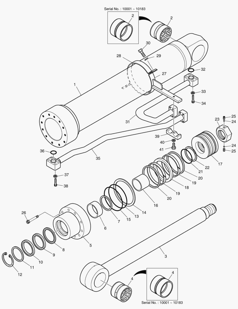ЦИЛИНДР СТРЕЛЫ - ПРАВОСТОРОННИЙ