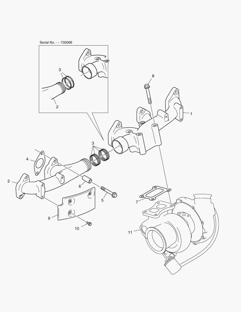 G010-42 EXHAUST MANIFOLD
