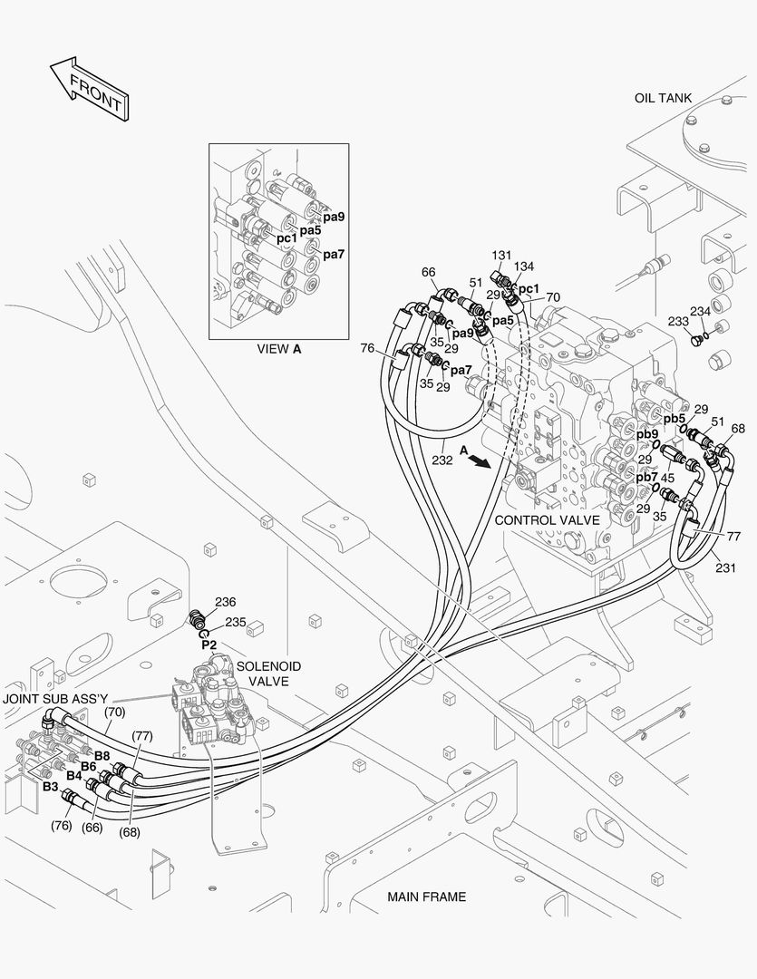 1320 PILOT PIPING(3) - ARM & BUCKET