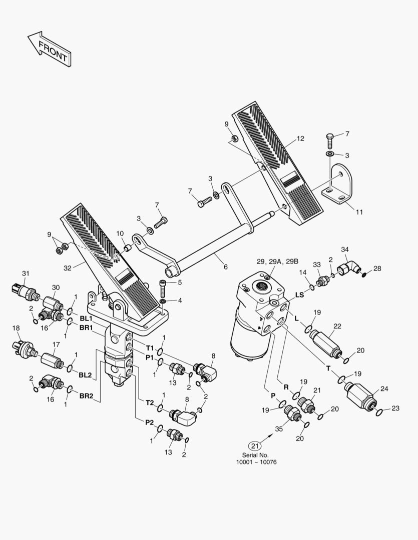1190 BRAKE PEDAL VALVE & STEER UNIT
