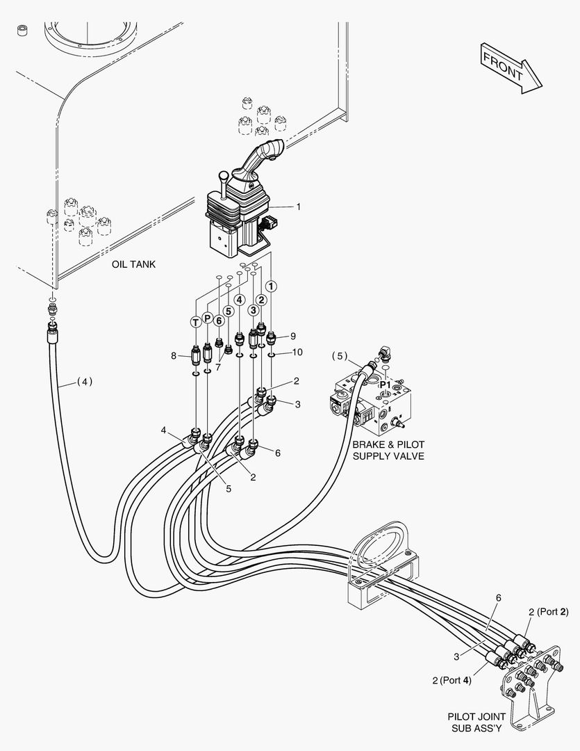 ТРУБОПРОВОД СЕРВОУПРАВЛЕНИЯ - 2 КАТУШКИ