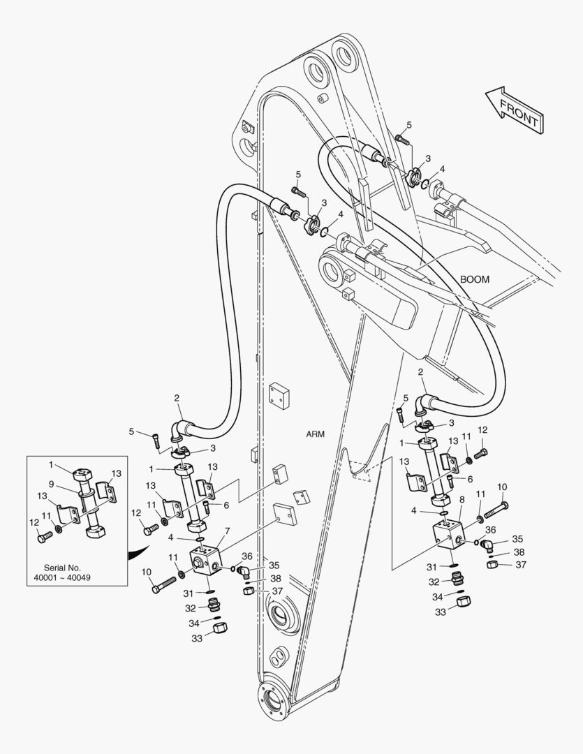 6550 ARM PIPING - ARM 2.4m(ONE & TWO WAY)