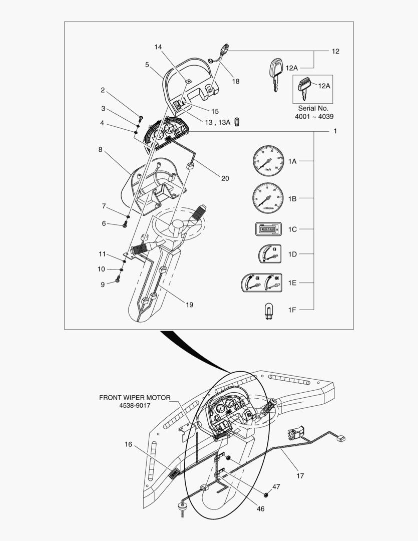 ЭЛЕКТРИЧЕСКИЕ ЗАПЧАСТИ(1) - ИЗМЕРИТЕЛЬНАЯ ПРИБОРНАЯ ПАНЕЛЬ
