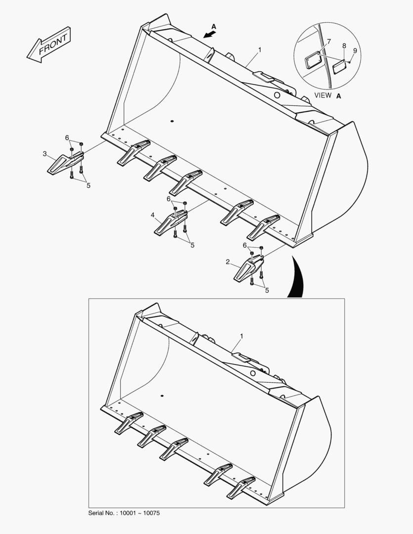 2140 BUCKET-2.5mВі TOOTH