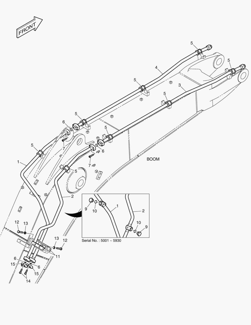 6480 BOOM PIPING - ONE & TWO WAY(BOOM-4.0m)