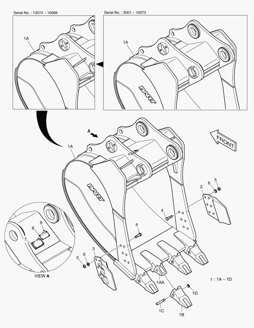 3120 BUCKET - 1.73гЋҐ(48`) - SIDE PIN [5001~10107]