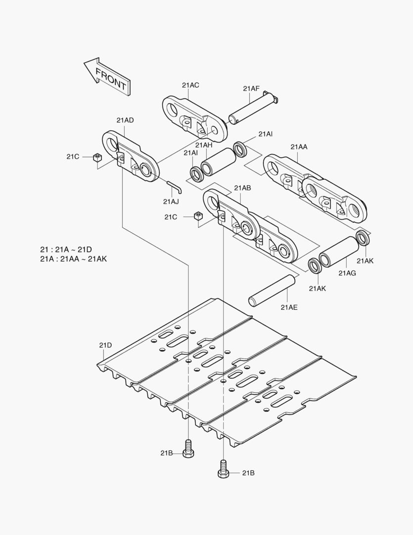 БАШМАК ГУСЕНИЦЫ В СБОРЕ-600G