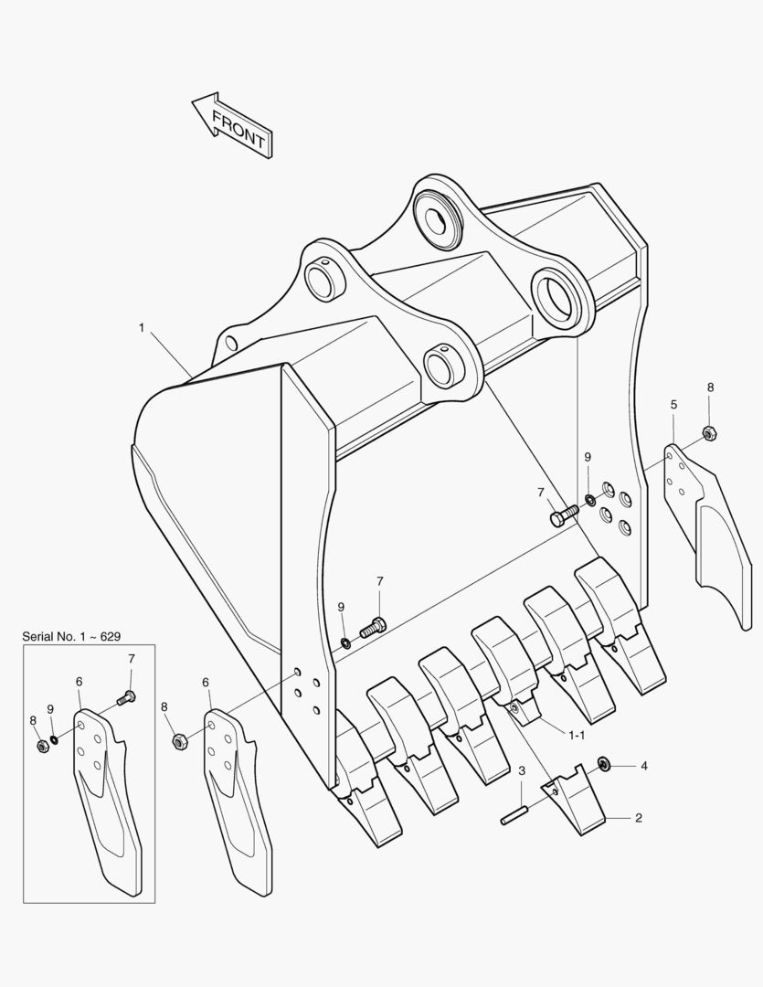 Спецтехника 6540 BUCKET-0.65гЋҐ SIDE PIN TYPE - главное фото