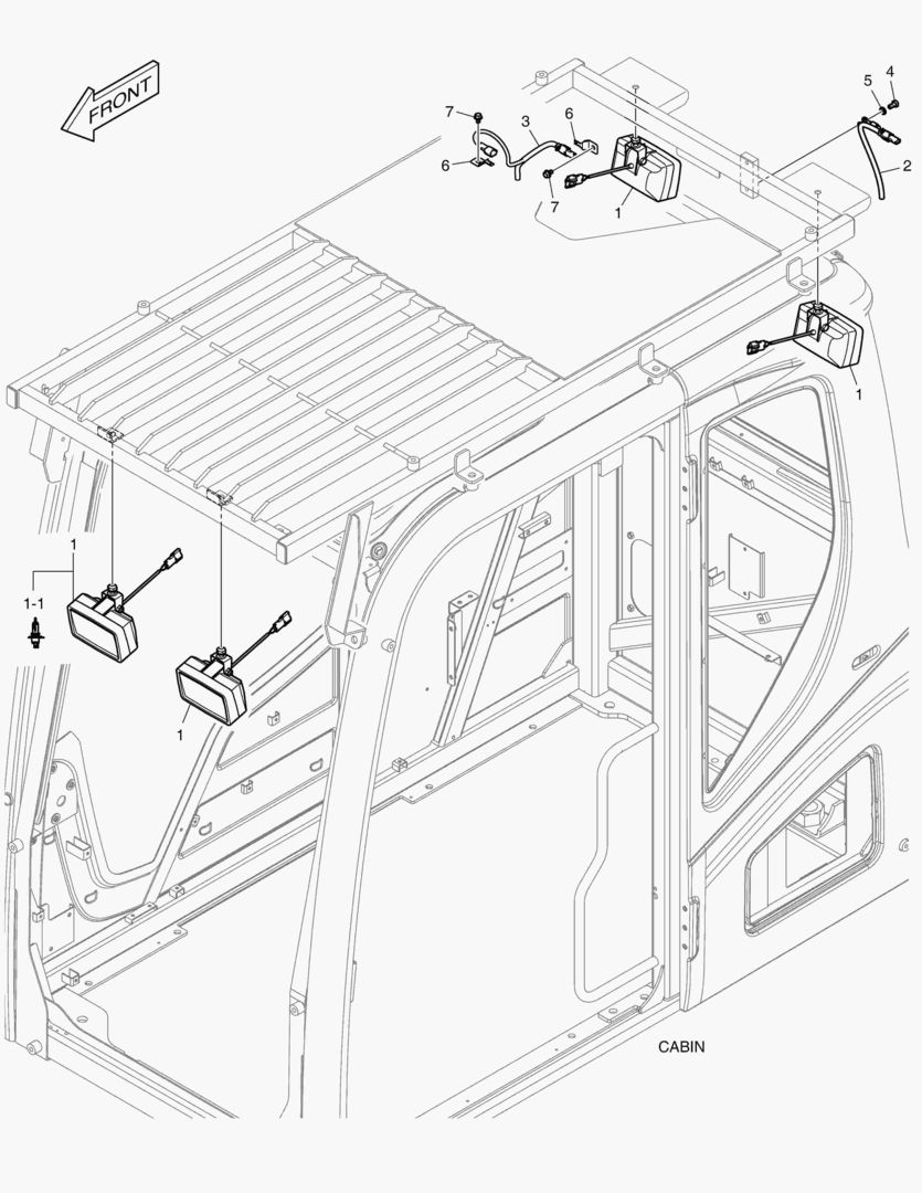 РАБОЧАЯ ФАРА - 6 ЛАМПЫ(КОЖУХ)