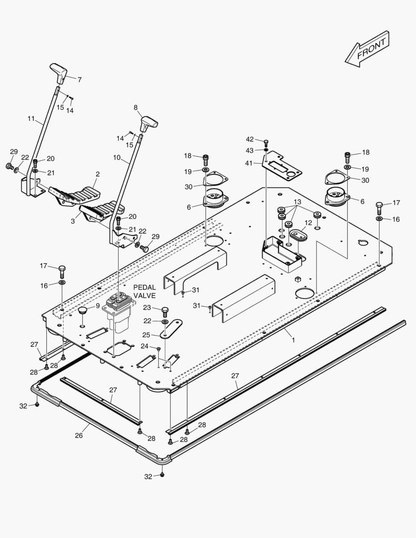 7371 FLOOR PLATE - ROPS [6602~]