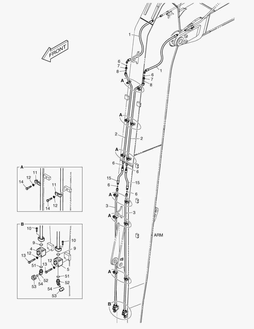 ГИДРОСИСТЕМА РУКОЯТИ - РУКОЯТЬ 6.2 м(ВРАЩАЮЩИЙСЯ)