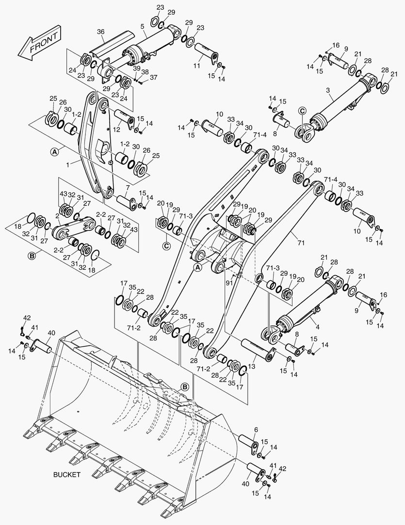 РУКОЯТЬ ПОГРУЗЧИКА В СБОРЕ