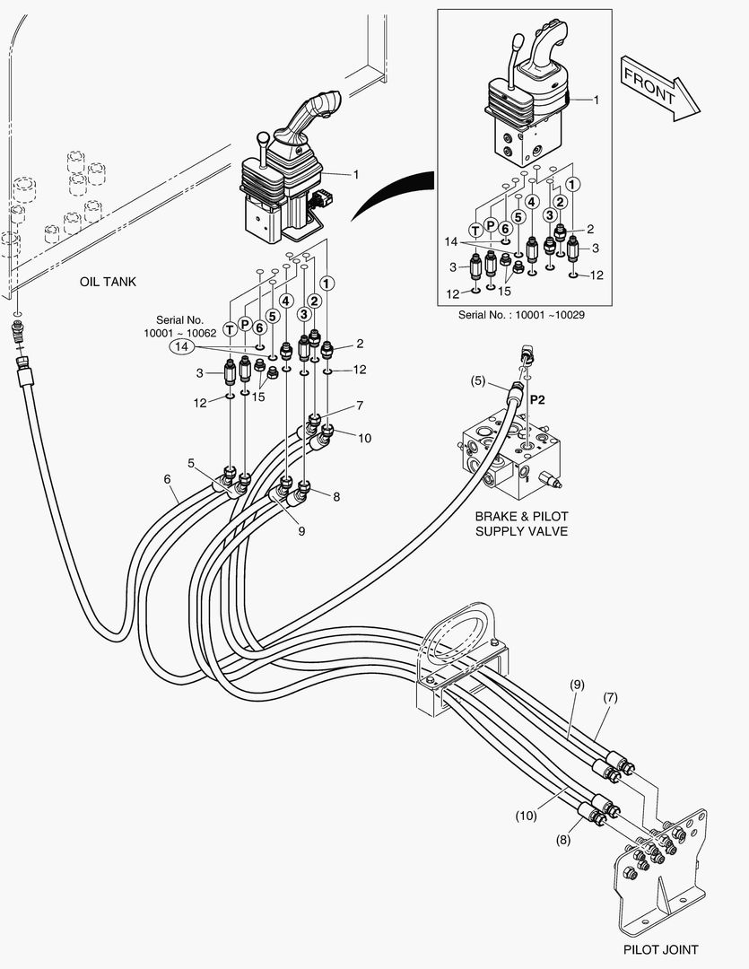 ТРУБОПРОВОД СЕРВОУПРАВЛЕНИЯ - 2 КАТУШКИ