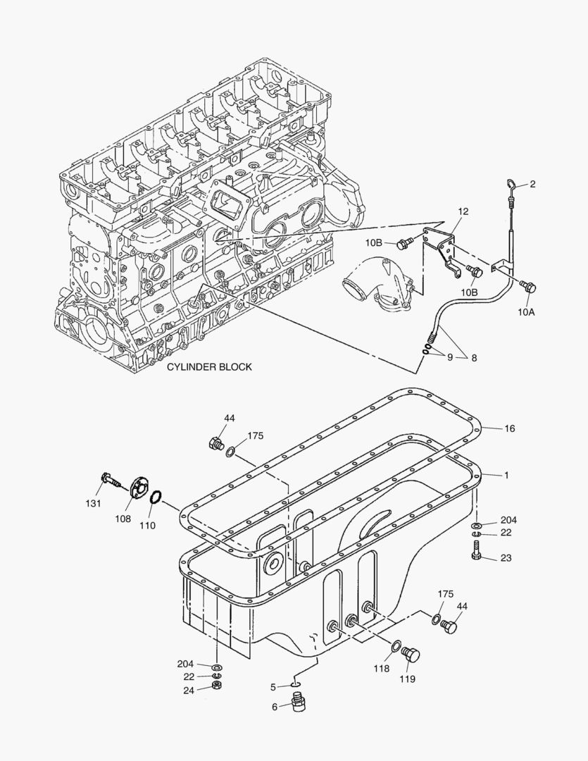 ПОДДОН КАРТЕРА И УКАЗАТЕЛЬ УРОВНЯ