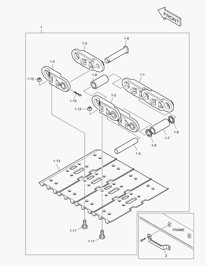 БАШМАК ГУСЕНИЦЫ В СБОРЕ-600G