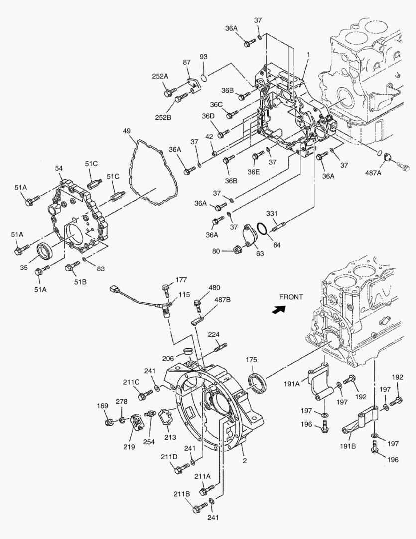 КАРТЕР РАСПРЕДЕЛИТЕЛЬНЫХ ШЕСТЕРЕН и КАРТЕР МАХОВИКА