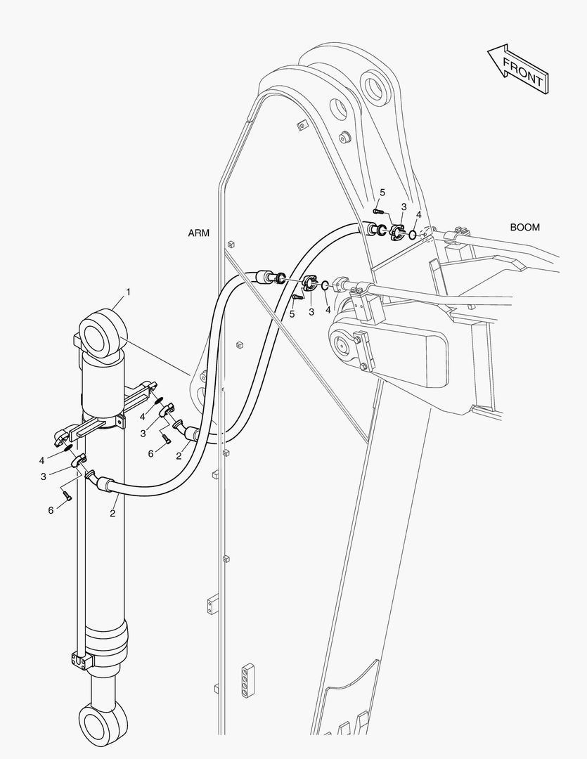 ГИДРОСИСТЕМА РУКОЯТИ - РУКОЯТЬ 3.95 м