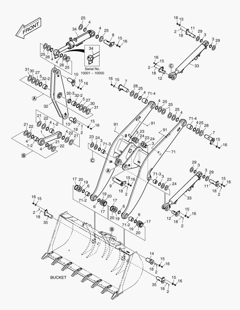 РУКОЯТЬ ПОГРУЗЧИКА В СБОРЕ