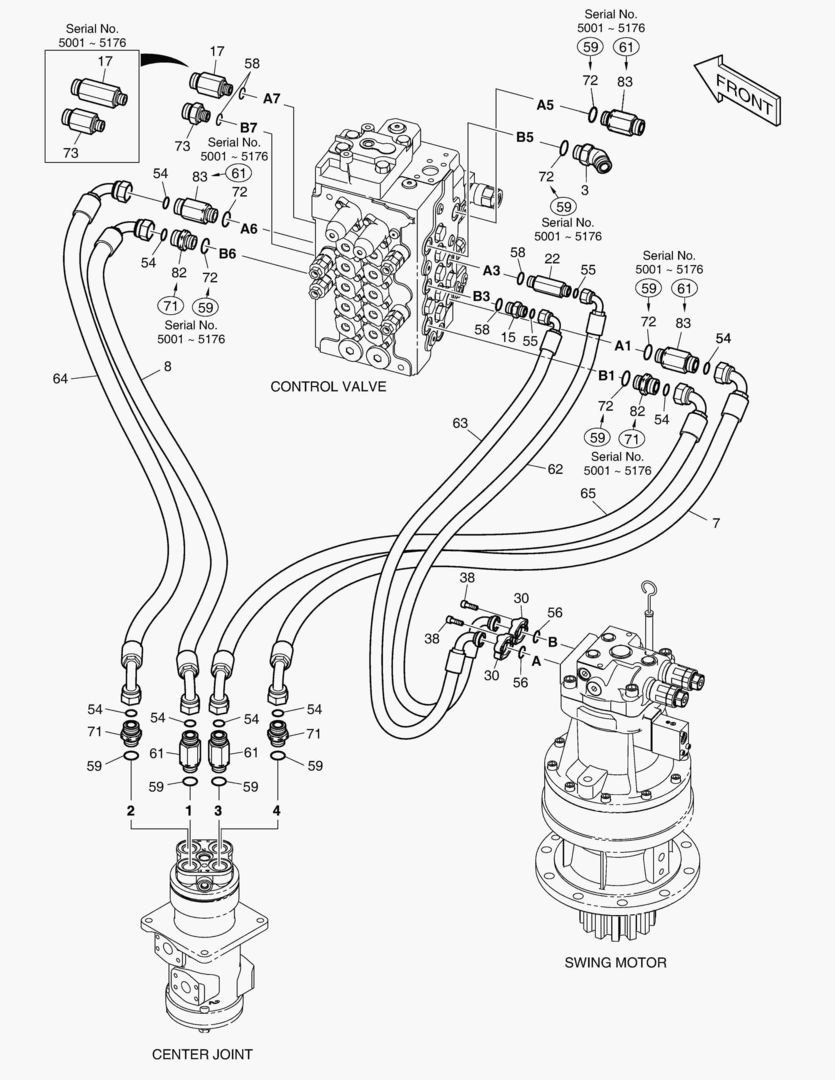 1270 MAIN PIPING(3) - SWING & TRAVEL [5001~5226]