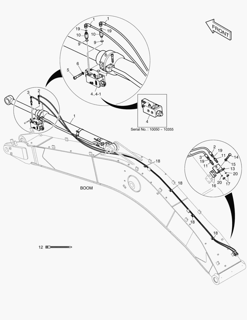 Схема ГИДРОСИСТЕМА РУКОЯТИ-ГИДРОЗАМОК
