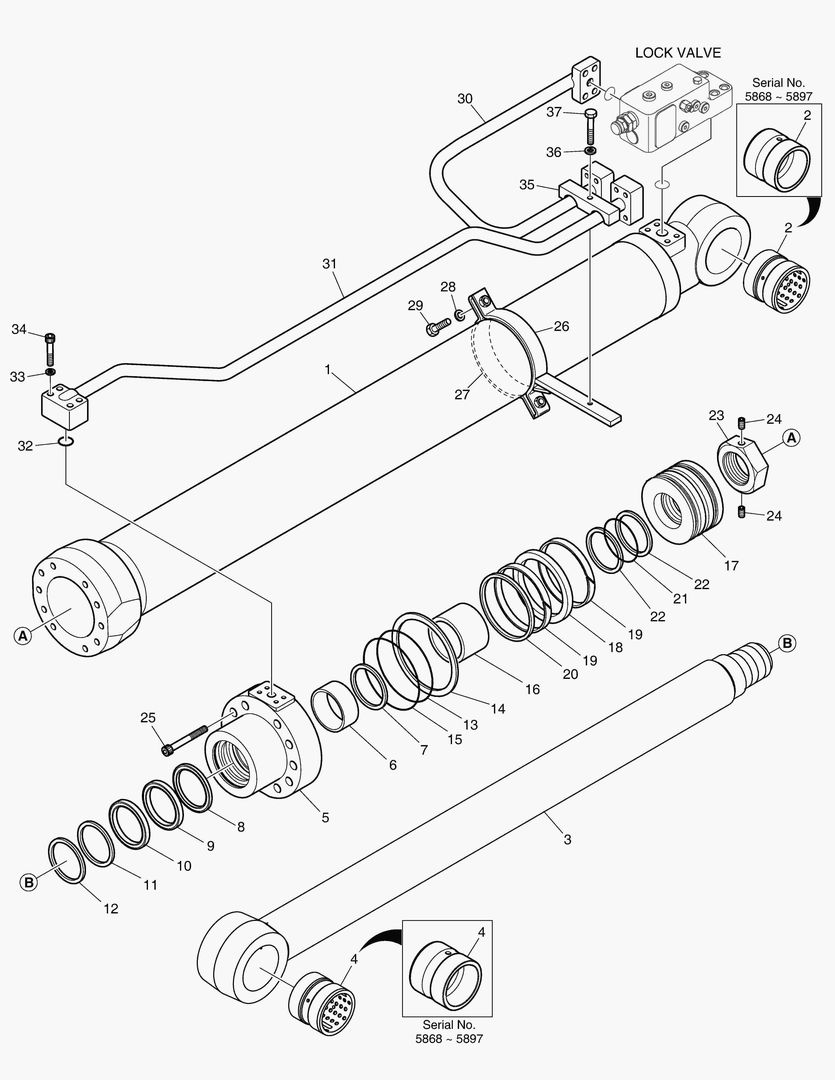 Спецтехника 4421 BOOM CYLINDER - L.H. (LOCK VALVE) [5868~] - главное фото