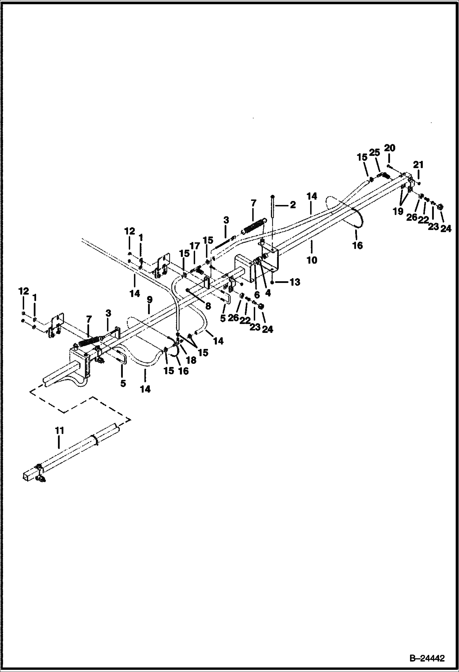 РАСПЫЛИТЕЛЬ 3PT (СТРЕЛА В СБОРЕ И ПРОКЛАДКА ТРУБ) (ABKT)