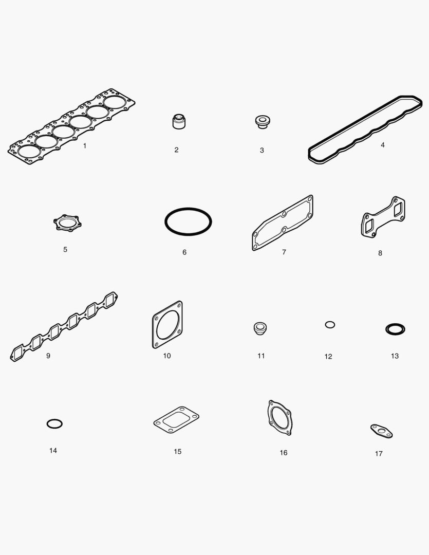 КОМПЛЕКТ ПРОКЛАДОК ДЛЯ КАПИТАЛЬНОГО РЕМОНТА-ВЕРХНИЙ