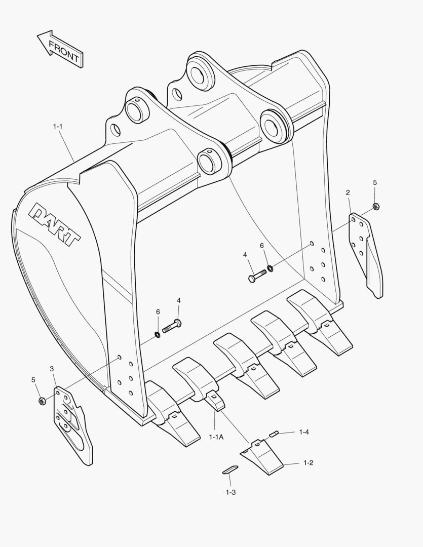 Спецтехника 6290 BUCKET-0.72гЋҐ(42`)-VERTICAL PIN