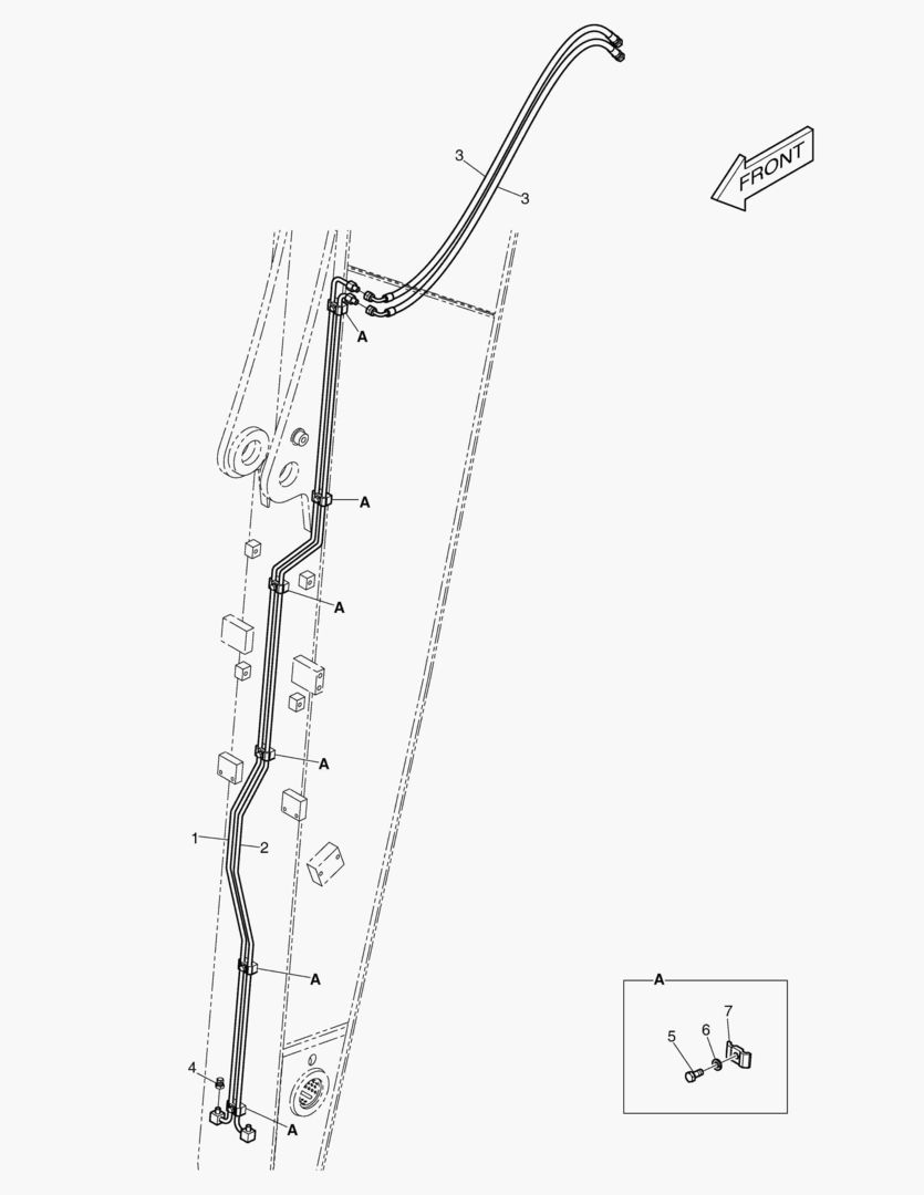 6230 ARM PIPING - QUICK COUPLER