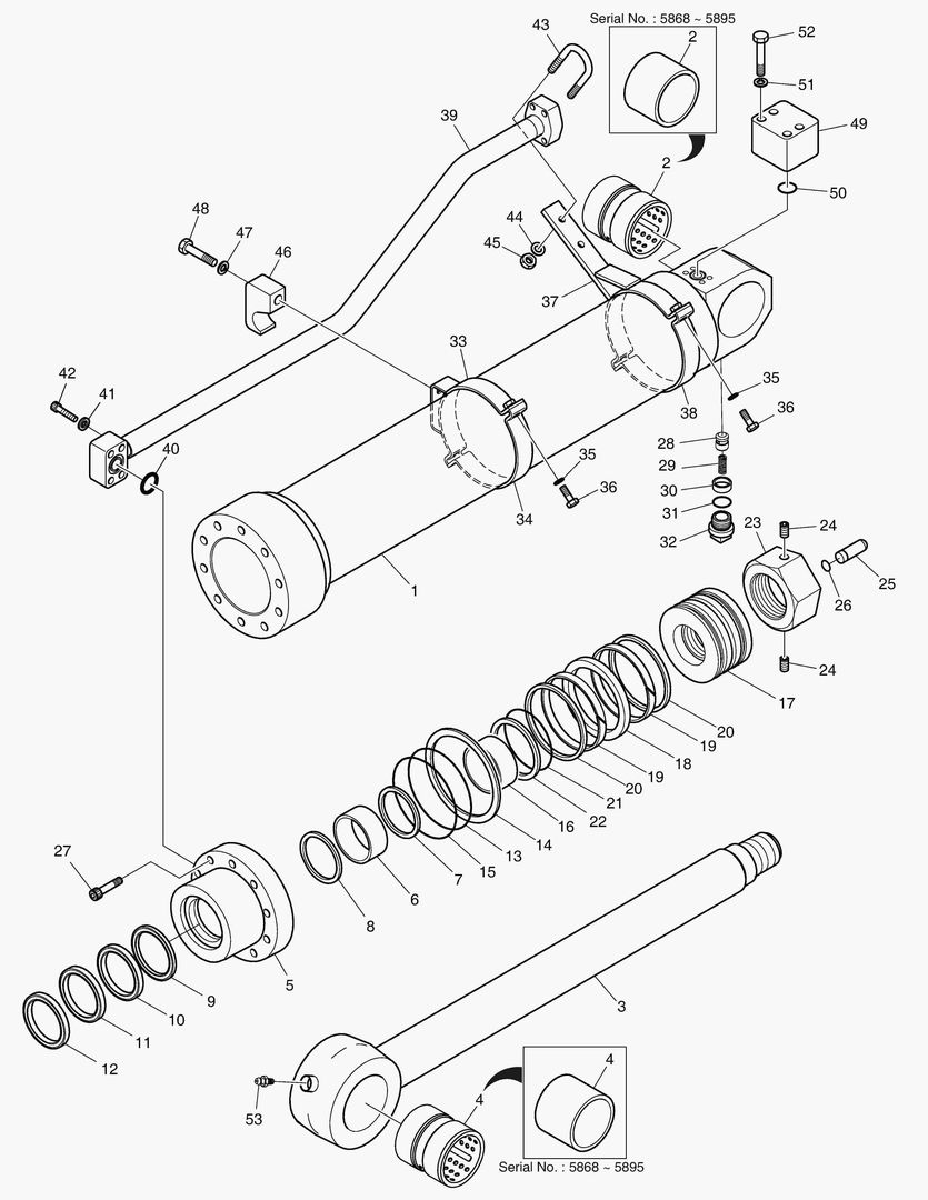 Спецтехника 4481 ARM CYLINDER - ARM 2.3m (ARTI. BOOM) [5868~]