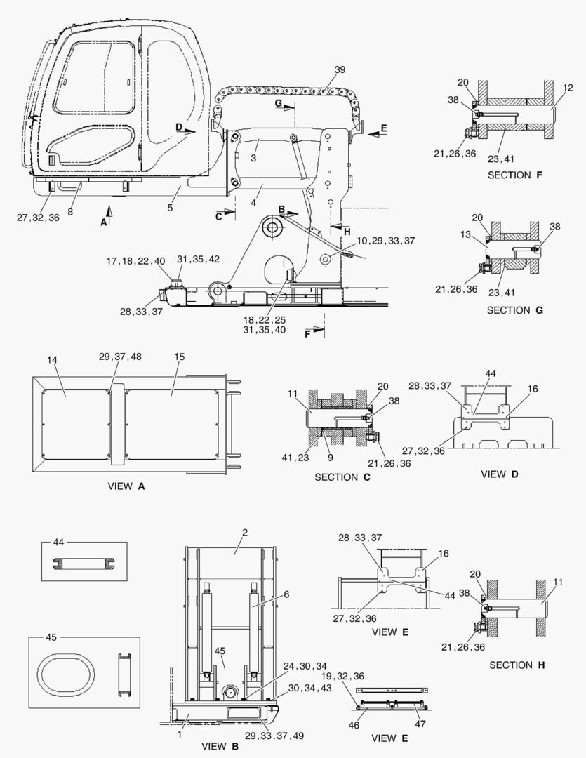 Схема 1100 CABIN - ELEVATING