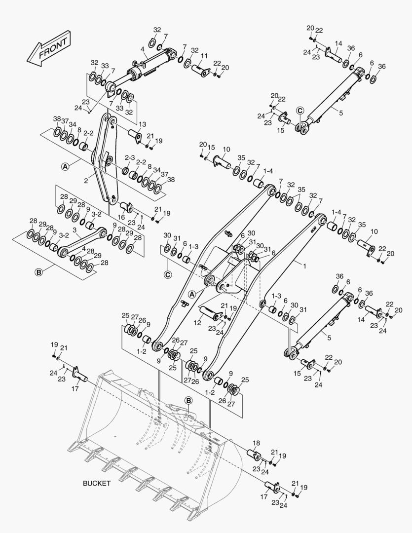 РУКОЯТЬ ПОГРУЗЧИКА В СБОРЕ
