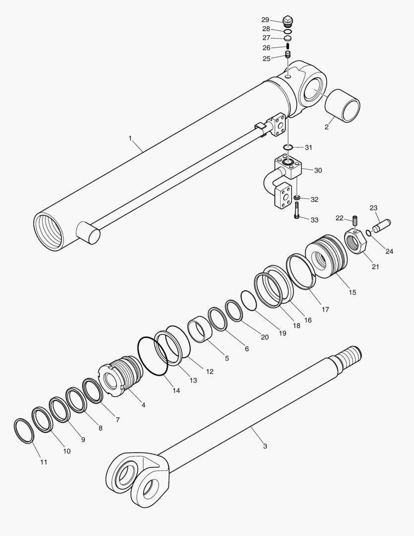 ЦИЛИНДР КОВША - ПРАВОСТОРОННИЙ