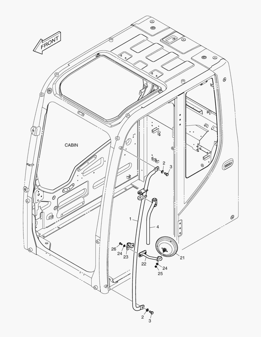 1530 HANDLE - OUTER (CABIN)