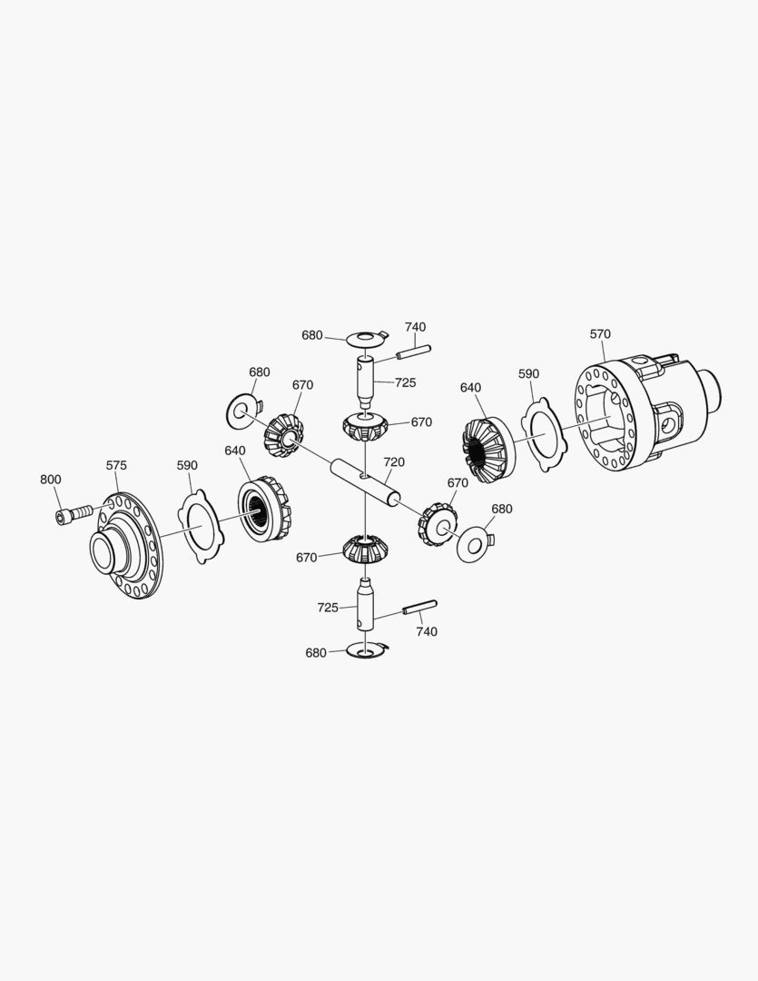 Спецтехника 4612 DIFFERENTIAL GEAR - FRONT AXLE [11213~] - главное фото