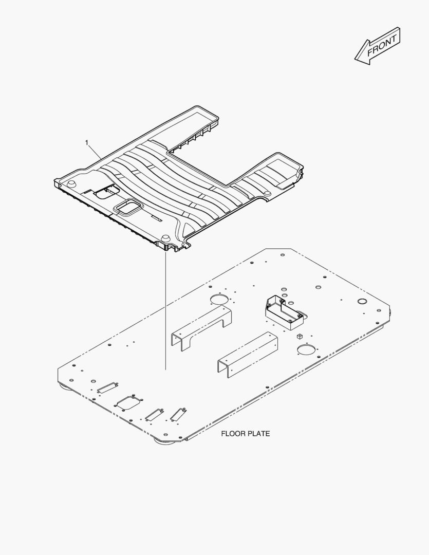 КОВРИК НА ПОЛУ КУЗОВА - ОДНА ПЕДАЛЬ(ПРАВОСТОРОННИЙ)(СИСТЕМА ЗАЩИТЫ ПРИ ОПРОКИДЫВАНИИ)