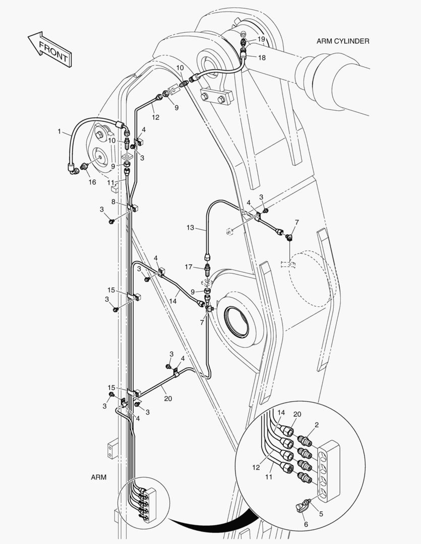 ТРУБОПРОВОД СМАЗОЧНОЙ СИСТЕМЫ - РУКОЯТЬ 2.9 м