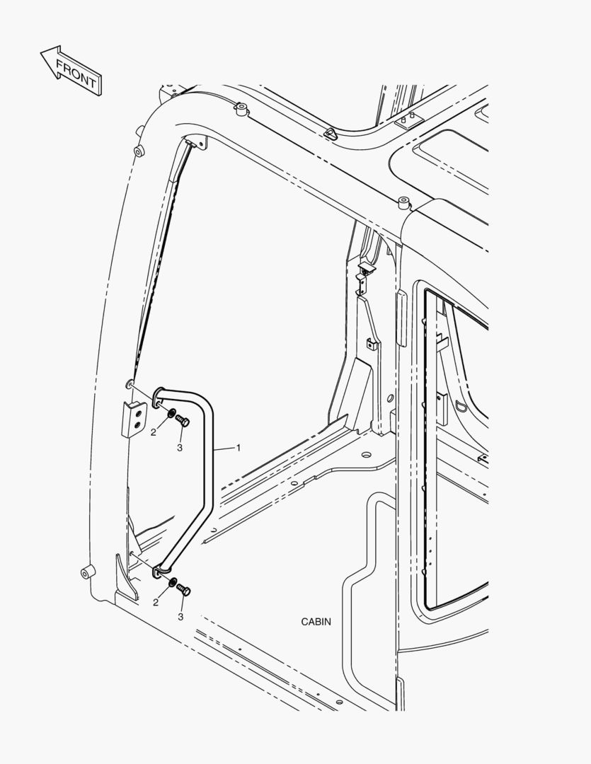 РУКОЯТКА - ВНУТРЕНЯЯ СЕКЦИЯ (КАБИНА)