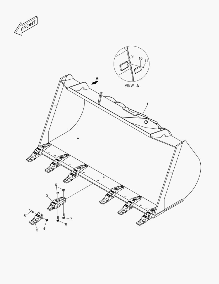 5490 BUCKET - 3.7гЋҐ - TOOTH