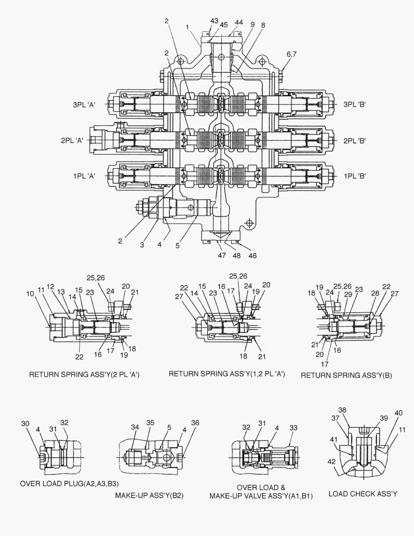 3490 CONTROL VALVE-3 SPOOL [1001~1566]