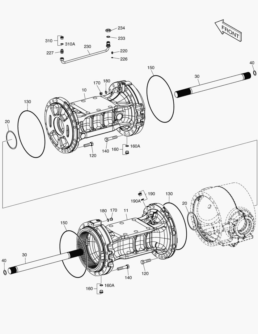 Схема КАРТЕР ОСИ - ПЕРЕДНЯЯ ОСЬ(DHL)