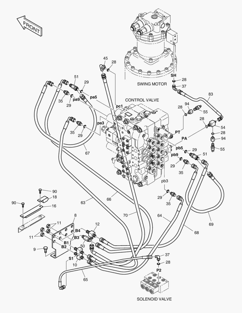 Схема ТРУБОПРОВОД СЕРВОУПРАВЛЕНИЯ(3)