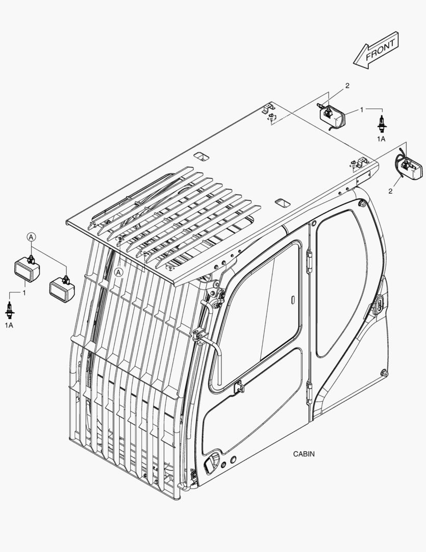 Схема 6460 WORKING LAMP - 6 LAMP(GUARD) [5001~5093]