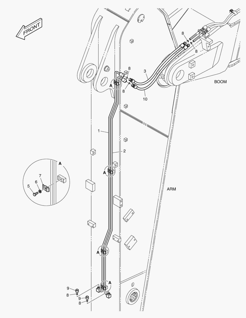 ГИДРОСИСТЕМА РУКОЯТИ - РУКОЯТЬ 2.3 м(БЫСТРОУСТАНАВЛИВАЕМЫЙ ФИКСАТОР)